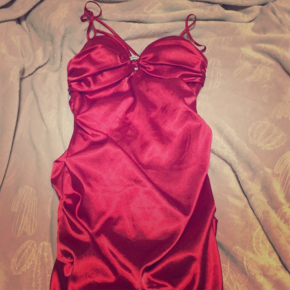Red cocktail dress